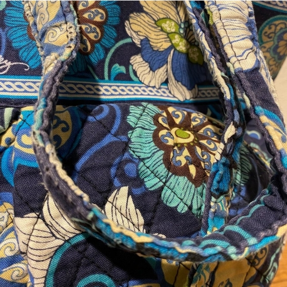 Vera Bradley Mod Floral Blue Hannah Quilted Handbag & Wallet - Picture 9 of 16